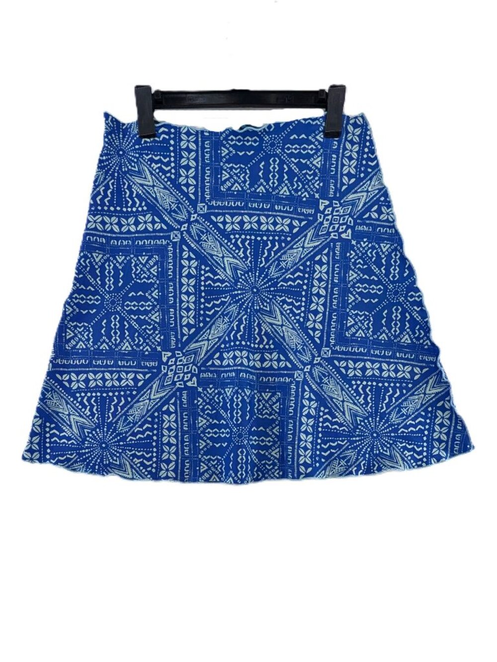 Haystacks Switchstacks Reversible Skirt Womens Sz M Bias Lettuce Seams Blue USA